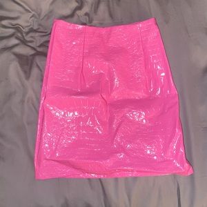 Hot Pink Snakeskin Skirt Size 0